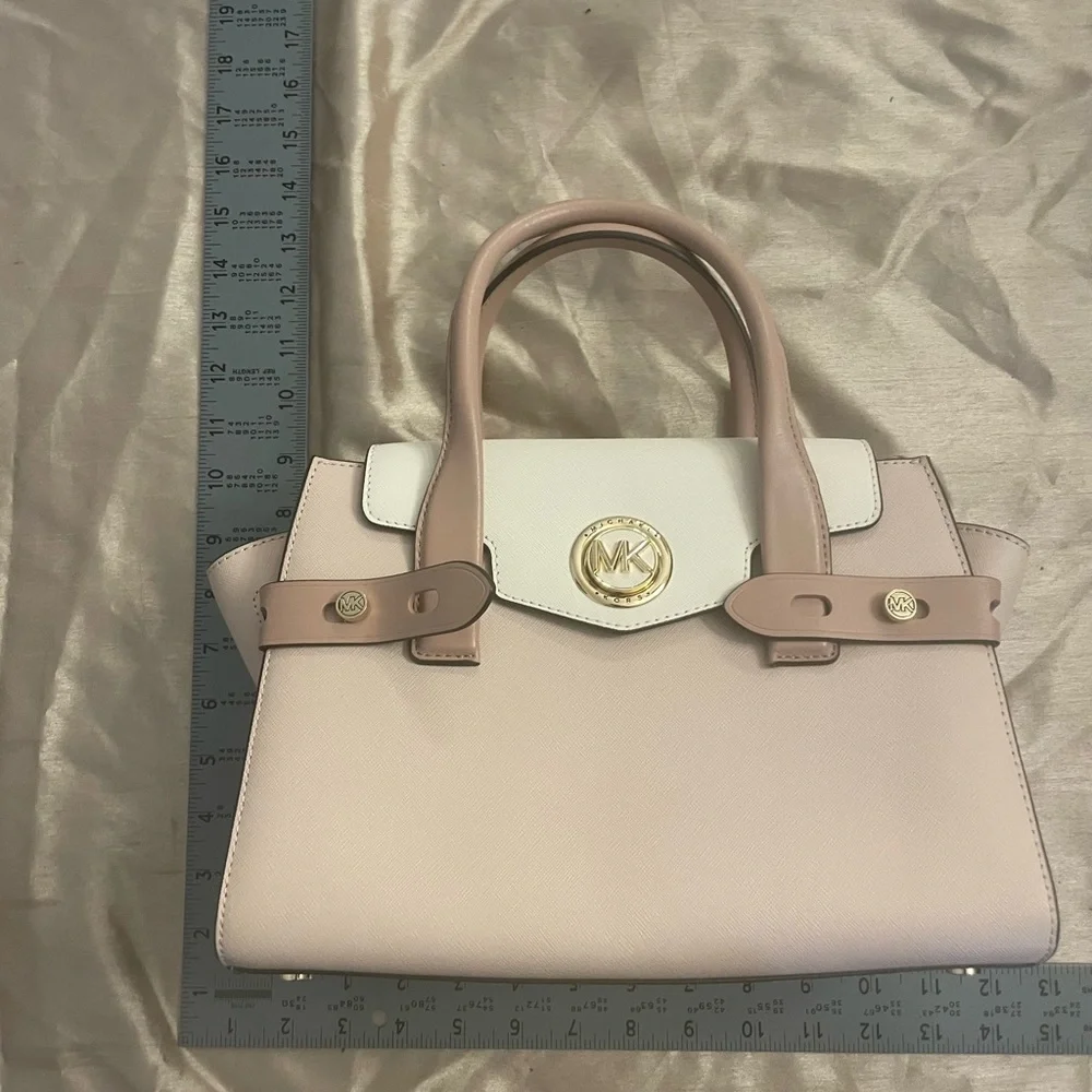 Michael Kors Pink and White Satchel Elegance NWOT - Picture 6 of 7